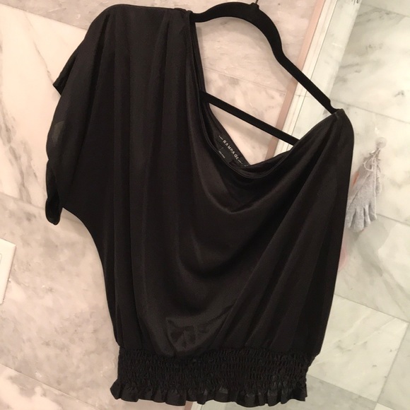 Rampage Black One Shoulder Black Top - Picture 1 of 4